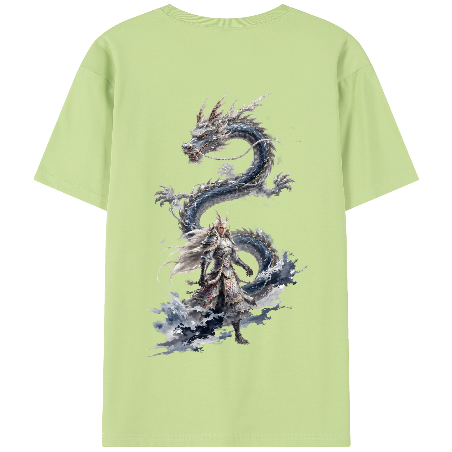 （画像用） Ne Zha 2 ナタ 魔童の大暴れ 綿100％半袖Tシャツ（背面プリント）